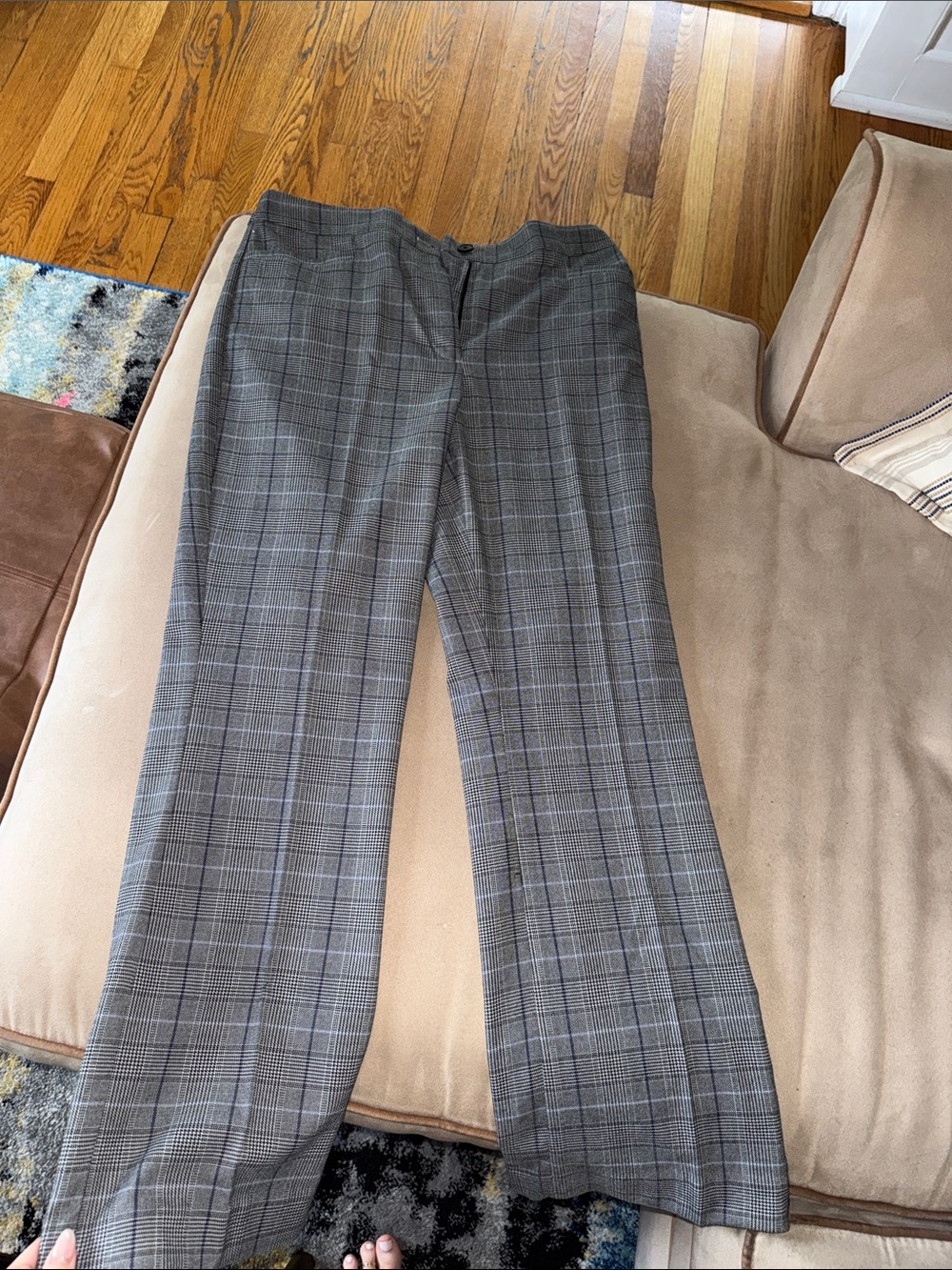 Talbots Gray Plaid Dress Pants